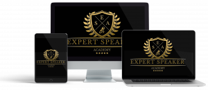 Expert Speaker Academy logo on devices